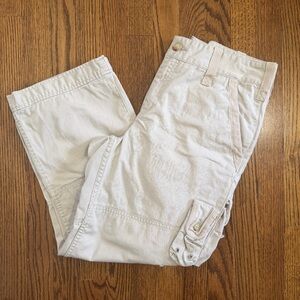 Lauren Jeans Co. Vintage RL Khaki Cargo Utility Paratrooper Capri Pant Size 12